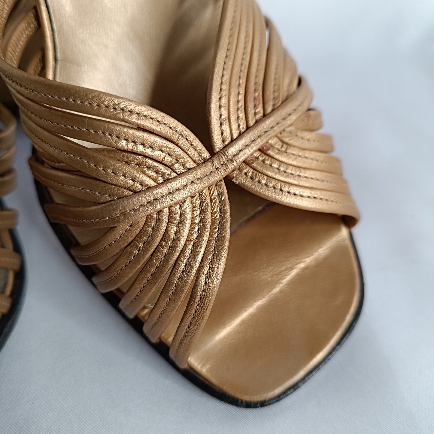 Yves Saint Laurent gold sandals