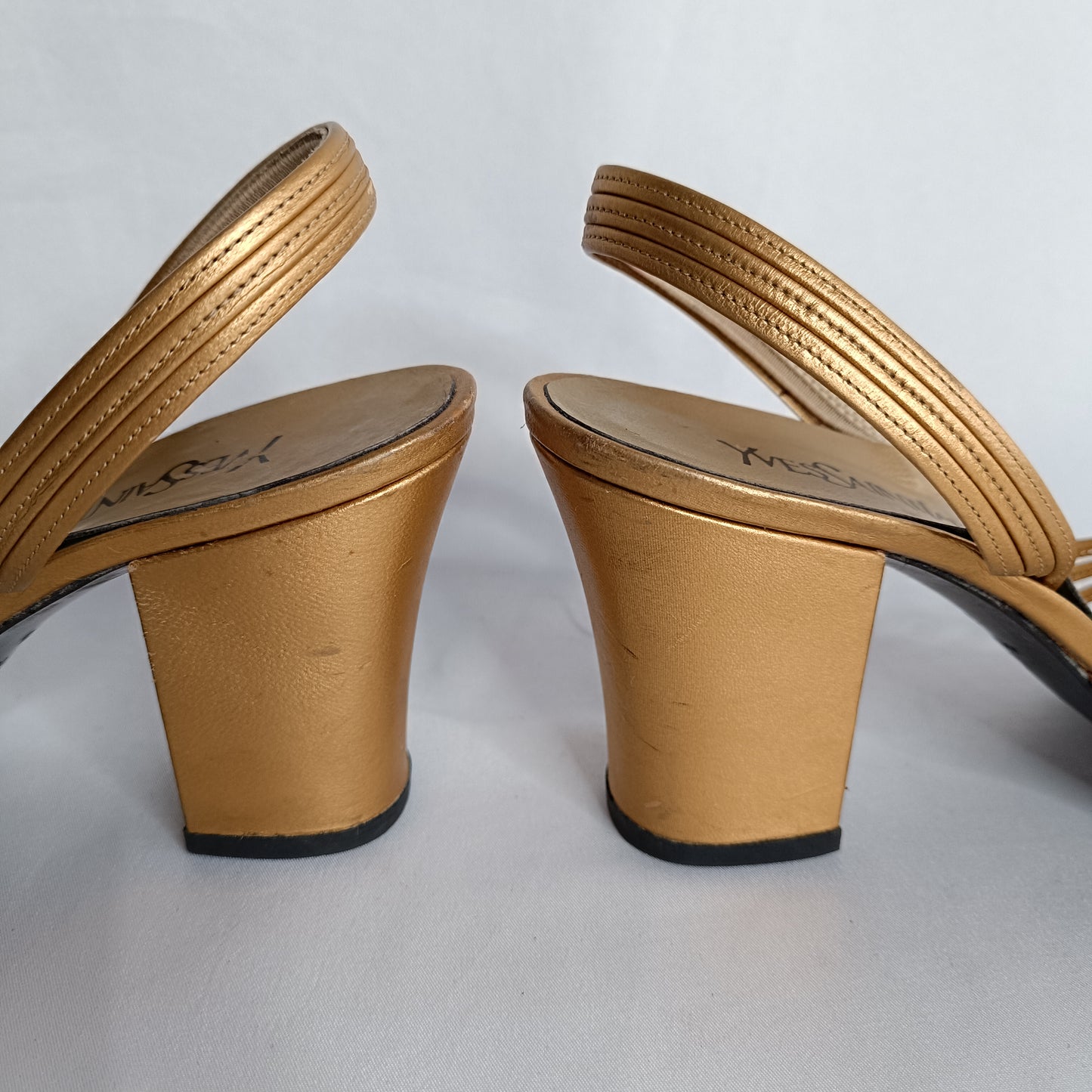 Yves Saint Laurent gold sandals