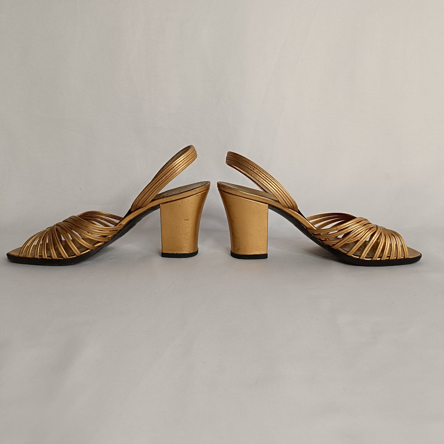 Yves Saint Laurent gold sandals