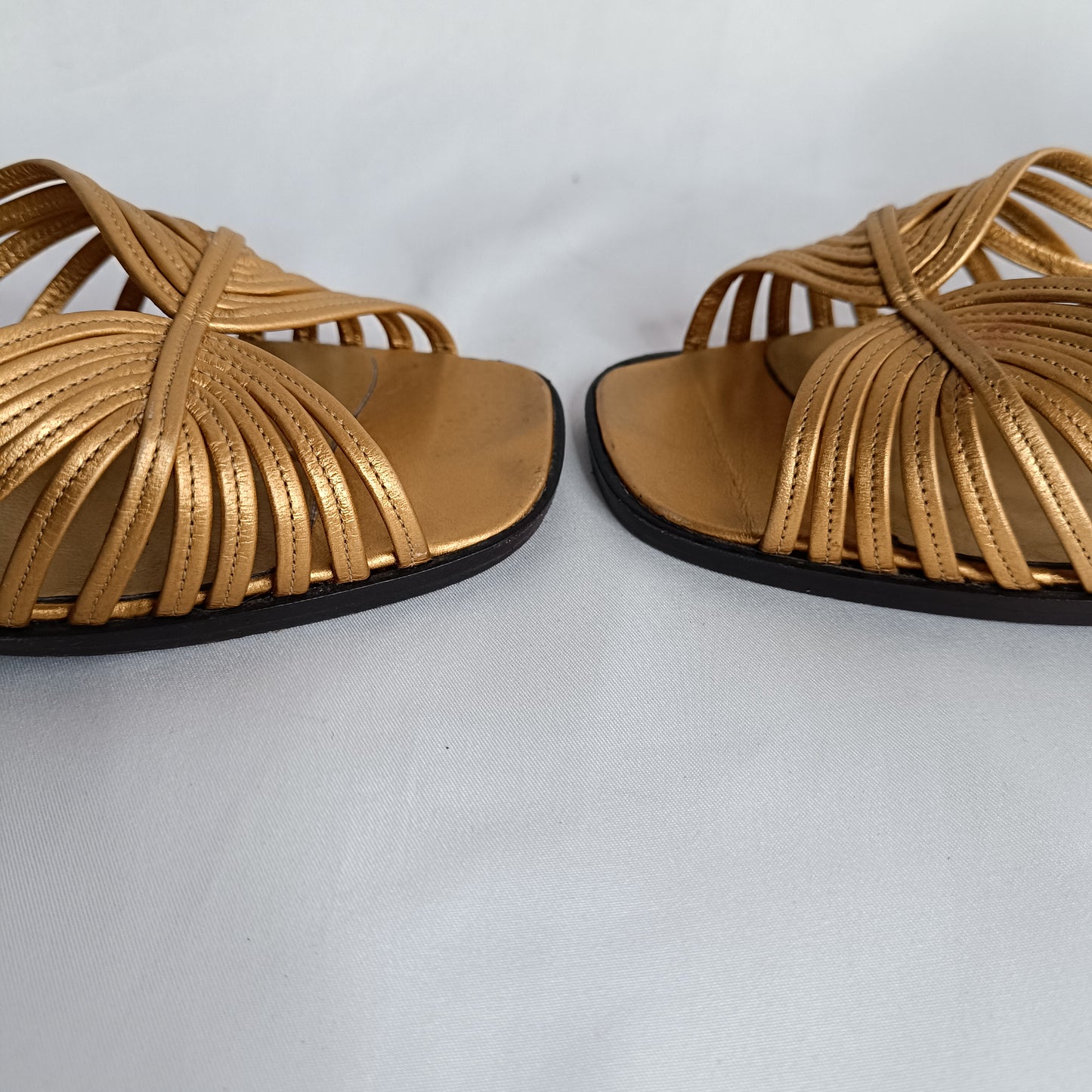 Yves Saint Laurent gold sandals