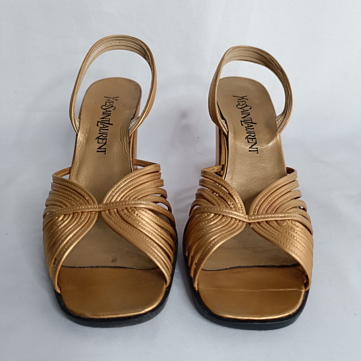 Yves Saint Laurent gold sandals