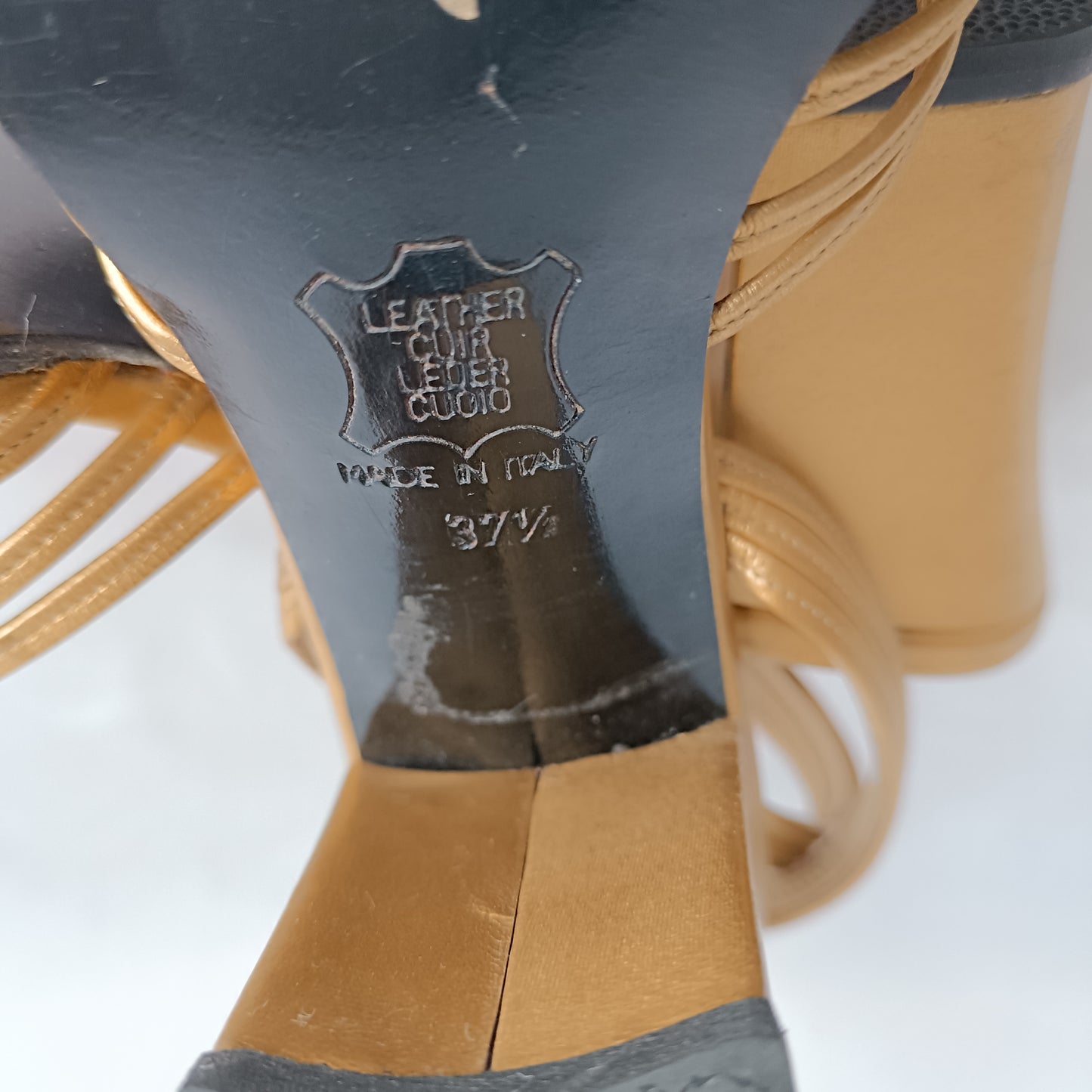 Yves Saint Laurent gold sandals