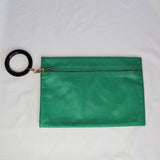 Green with Black ring pochette