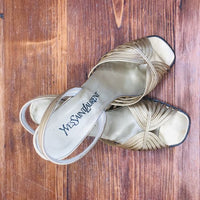YSL gold sandals